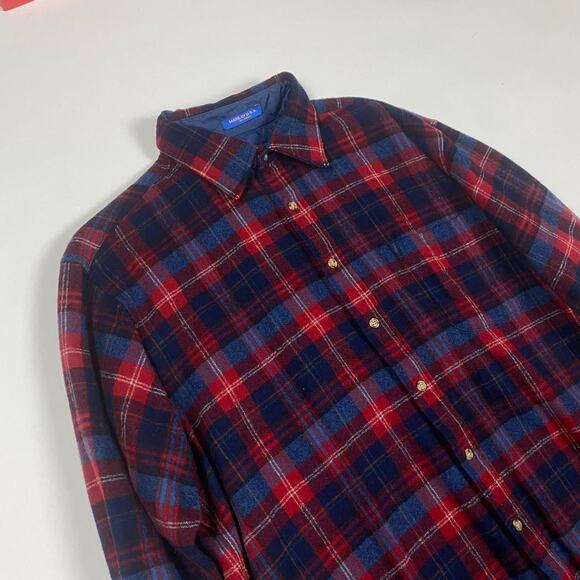 Pendleton Blue & Red Button Up - Picture 2 of 3